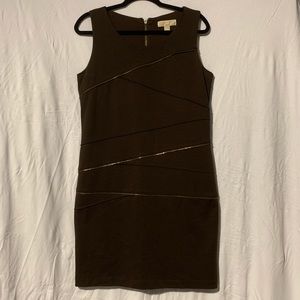 Michael Kors | Brown Dress With Gold Zippers